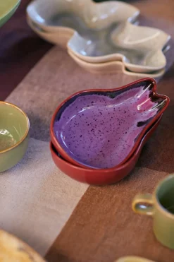Bol à tapas en grès violet Shell Pamplemousse - HKLIVING