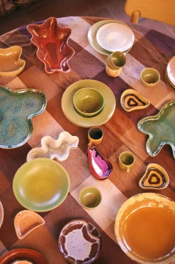 Bol à tapas en grès violet Shell Pamplemousse - HKLIVING