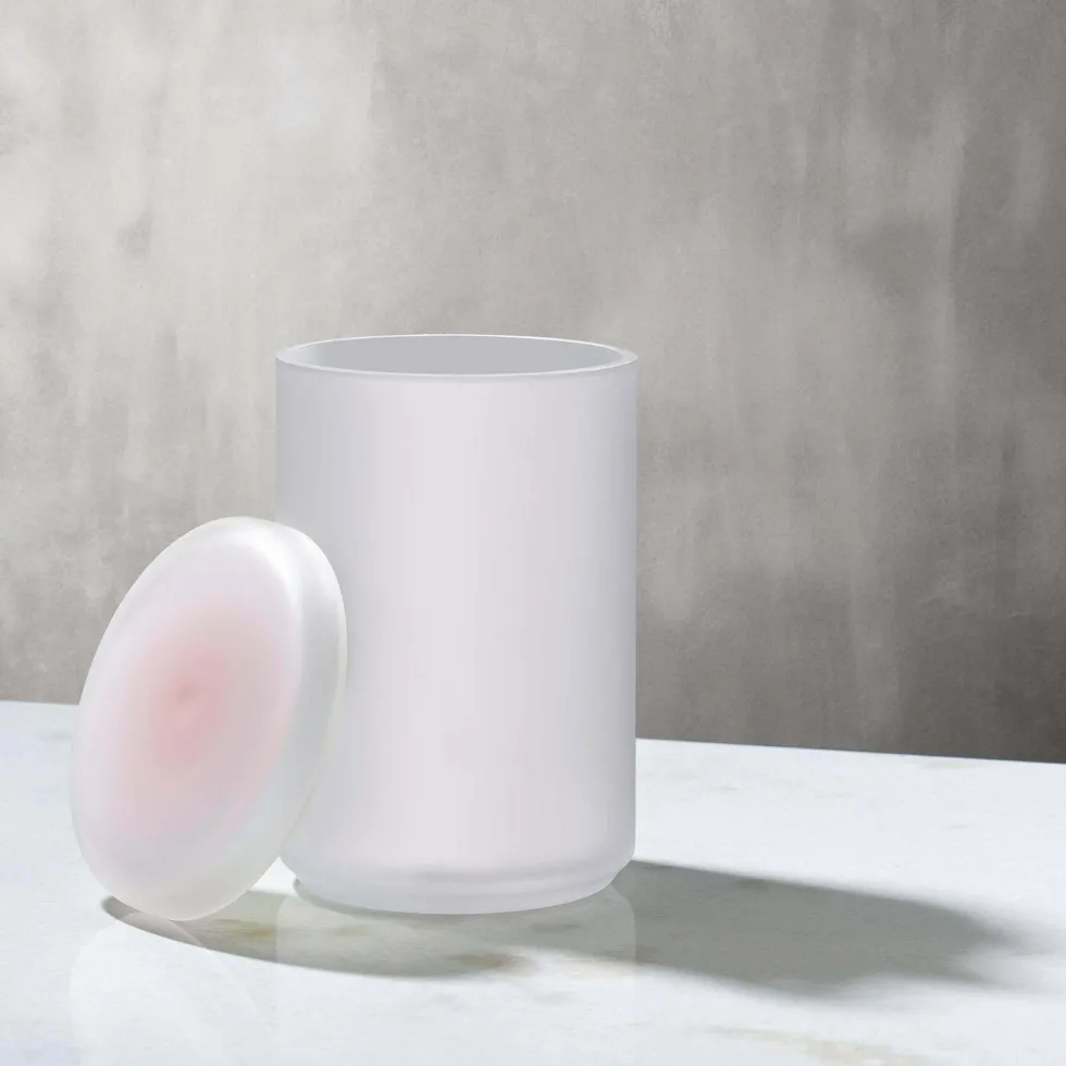 Boîte de rangement Pigmento Rose Sprayé Tall - Nude Glass
