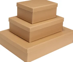 Boîtes de rangement Storeit naturelles (lot de 3) - Hübsch