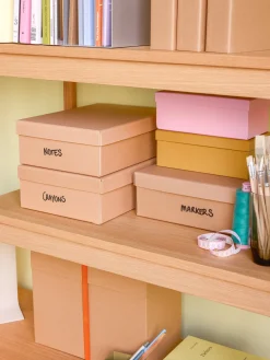 Boîtes de rangement Storeit naturelles (lot de 3) - Hübsch