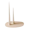 Bougeoir 2 bougies en acier beige cashew 30x23cm Noa - Metallbude