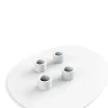 Bougeoir 4 bougies en acier blanc 30x23cm Noa - Metallbude