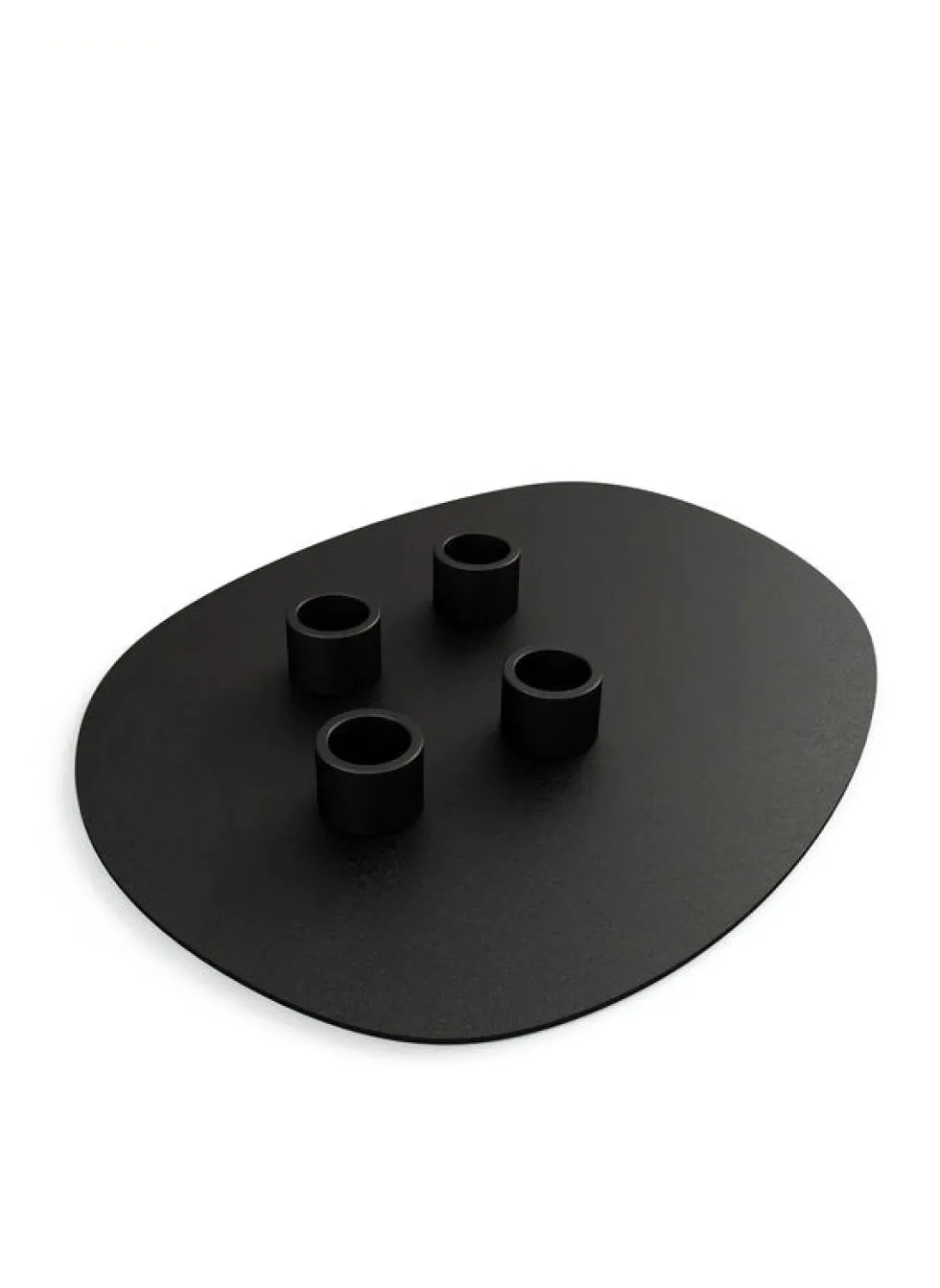 Bougeoir 4 bougies en acier noir 30x23cm Noa - Metallbude