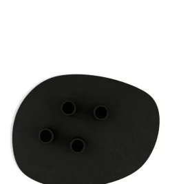 Bougeoir 4 bougies en acier noir 30x23cm Noa - Metallbude