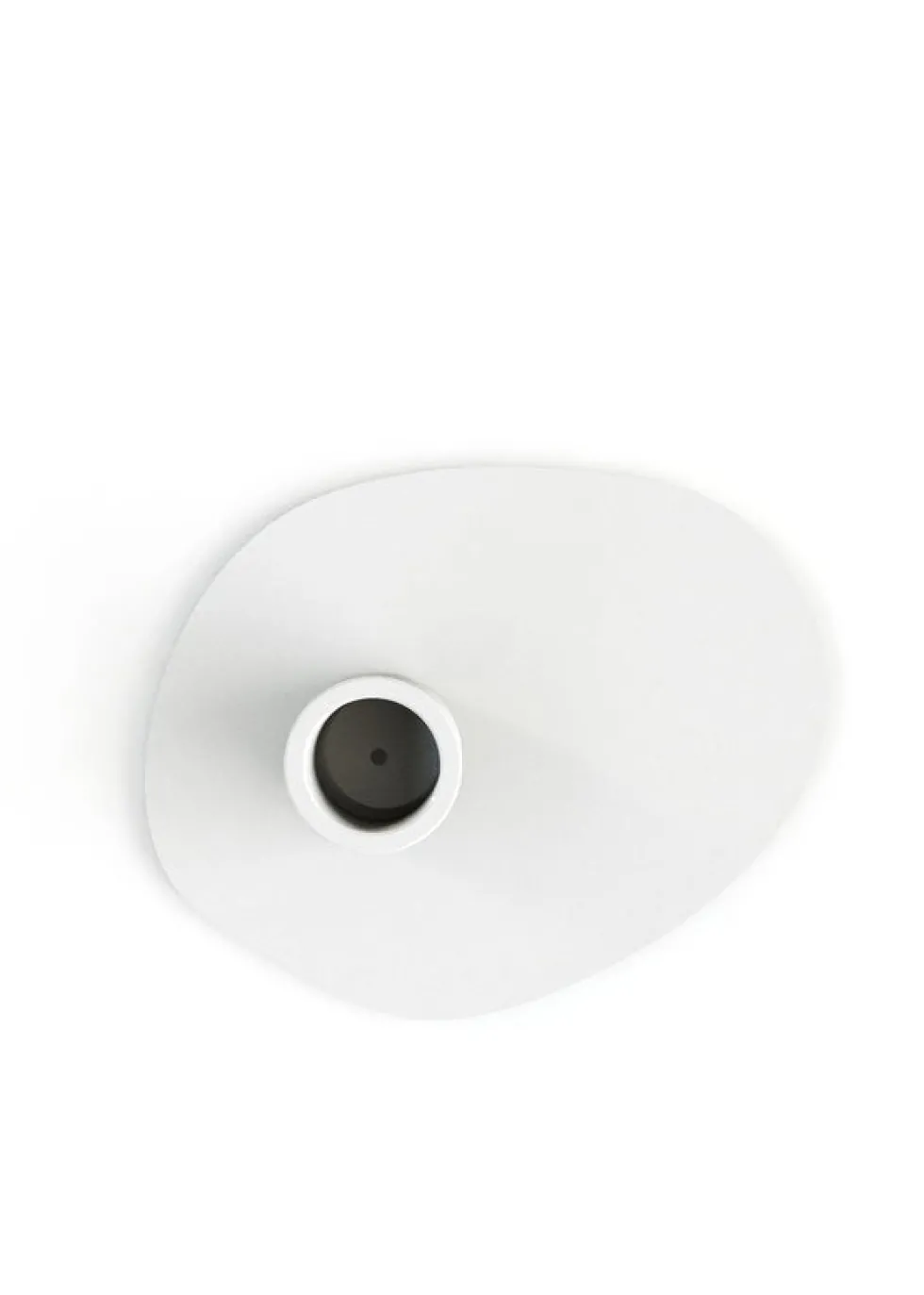 Bougeoir en acier blanc 10x13cm Noa - Metallbude