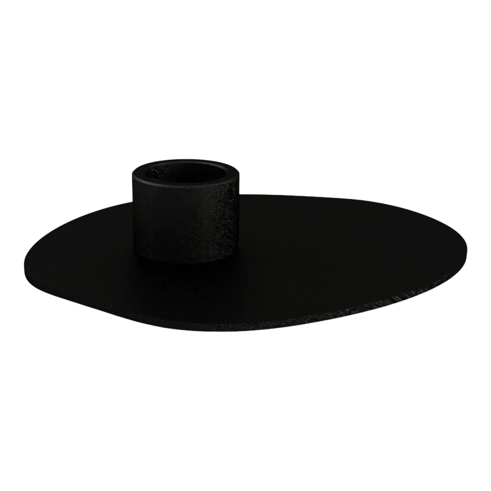 Bougeoir en acier noir 10x13cm Noa - Metallbude