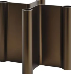 Bougeoir en aluminum marron 10x18cm Pair - Muuto