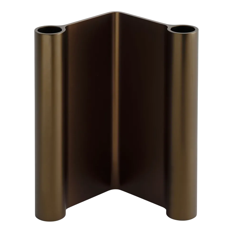 Bougeoir en aluminum marron 10x18cm Pair - Muuto