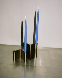 Bougeoir en aluminum marron 10x18cm Pair - Muuto