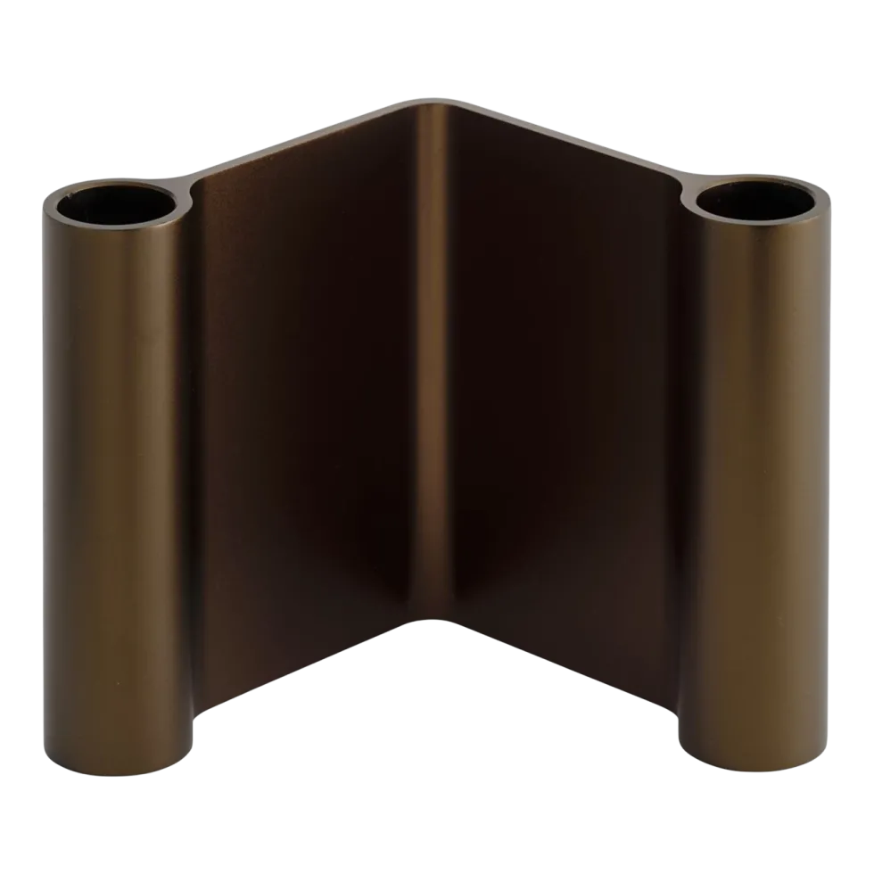 Bougeoir en aluminum marron 10x11cm Pair - Muuto