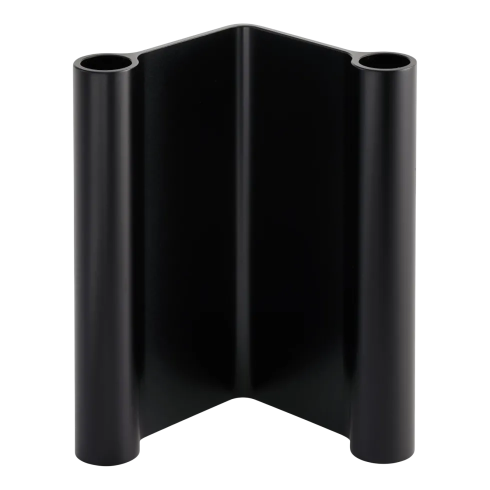Bougeoir en aluminum noir 10x18cm Pair - Muuto