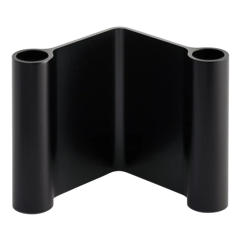 Bougeoir en aluminum noir 10x11cm Pair - Muuto