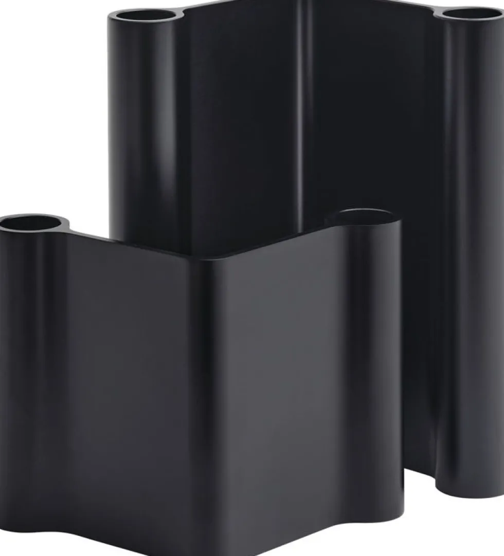 Bougeoir en aluminum noir 10x11cm Pair - Muuto