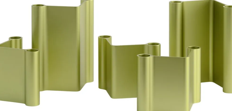 Bougeoir en aluminum vert 10x11cm Pair - Muuto