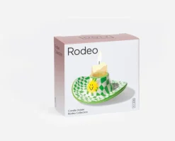 Bougeoir en céramique chapeau de cowboy vert 10cm - Doiy