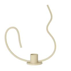 Bougeoir en fer poudré cachemire 18,4cm Valse - Ferm Living