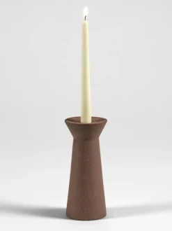 Bougeoir en grès rouge brique 21,5cm Marie-Ann - Serax