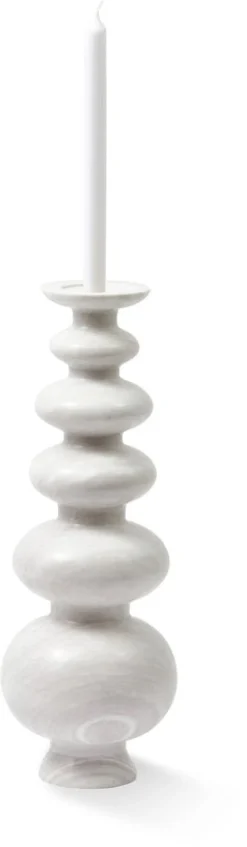 Bougeoir en marbre blanc Heritage - Pols potten