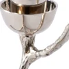 Bougeoir en métal en argent 18X11,5x14cm Twiggy nickel - Pols Potten