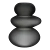 Bougeoir en verre gris fumé 21,6cm Cairn - Nude Glass