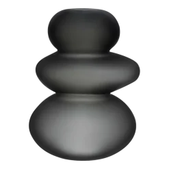 Bougeoir en verre gris fumé 21,6cm Cairn - Nude Glass