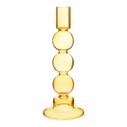 Bougeoir en verre jaune - Sass & Belle