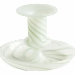Bougeoir lait vert S Flare Stripe - HAY