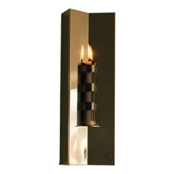 Bougeoir mural en acier poli effet miroir 40x13x7,2cm Arrow Candle - Violaine d'Harcourt