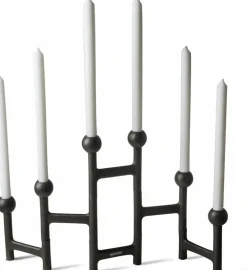 Bougeoir noir en aluminium M Round - Pols Potten