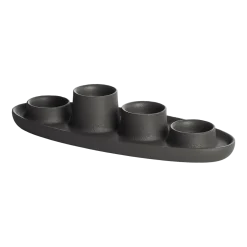Bougeoir quadruple noir Aye Aye! - Emko