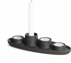 Bougeoir quadruple noir Aye Aye! - Emko