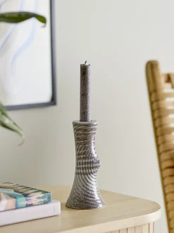 Bougeoir Raheem Grès Gris - Bloomingville
