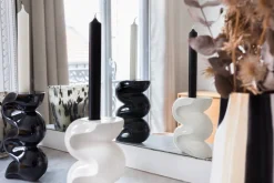 2 Bougeoirs en céramique blanc crème Ganache - Cosin Paris