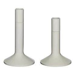 2 Bougeoirs en fer gris clair Kindred - Hübsch