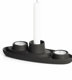 Bougeoir triple noir Aye Aye! - Emko