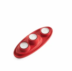 Bougeoir triple rouge Aye Aye! - Emko