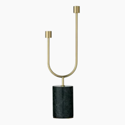Bougeoir vert forêt et doré 8 cm Grasil - AYTM