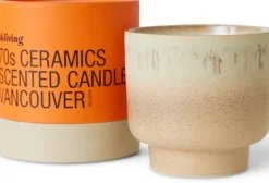 Bougie parfumée pot en céramique 12,5cm Vancouver - HKLIVING