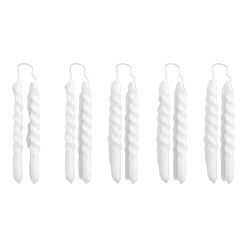 10 bougies blanc mini Swirl - HAY
