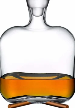 Bouteille à whisky avec socle en laiton Camp - Nude Glass