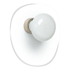 Bouton d'ameublement en porcelaine blanche 3cm - Merigous