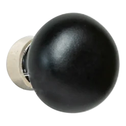 Bouton d'ameublement en porcelaine noire 3cm - Merigous