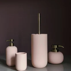 Brosse de toilette en céramique rose poudré Lotus - Mette Ditmer