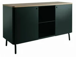 Buffet avec niche en métal noir Edgar - Resistub