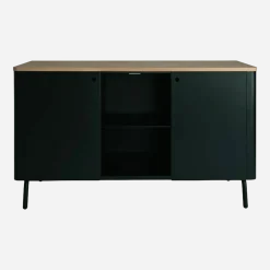 Buffet avec niche en métal noir Edgar - Resistub