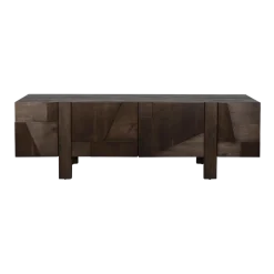 Buffet bas en bois d'hévéa marron 45x188x60cm Bruneau - Dutchbone