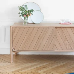 Buffet bas en chêne naturel 155 x 45 x 65 cm Marius - Hartô