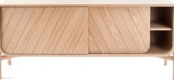 Buffet bas en chêne naturel 185 x 45 x 65 cm Marius - Hartô
