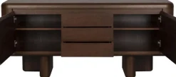 Buffet bas en placage en frêne marron 40x160x72cm Herman - Dutchbone
